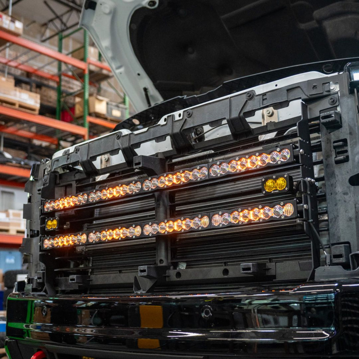 2024-2025 GMC 2500/3500 Behind The Grille 40" Light Bar Mount installed