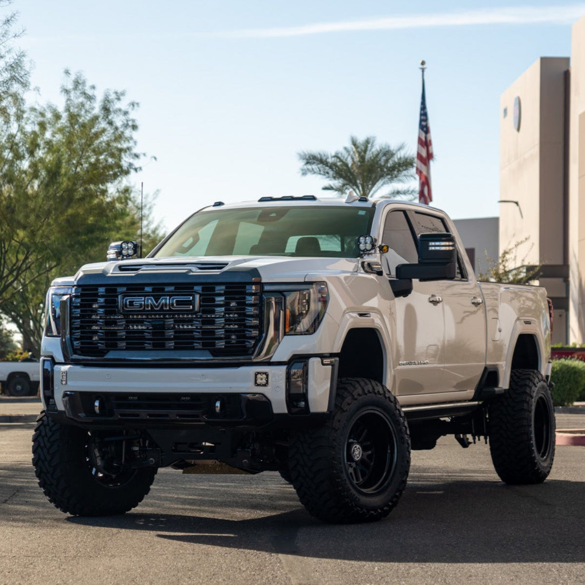 2024-2025 GMC 2500/3500 Behind The Grille 40" Light Bar Mount installed