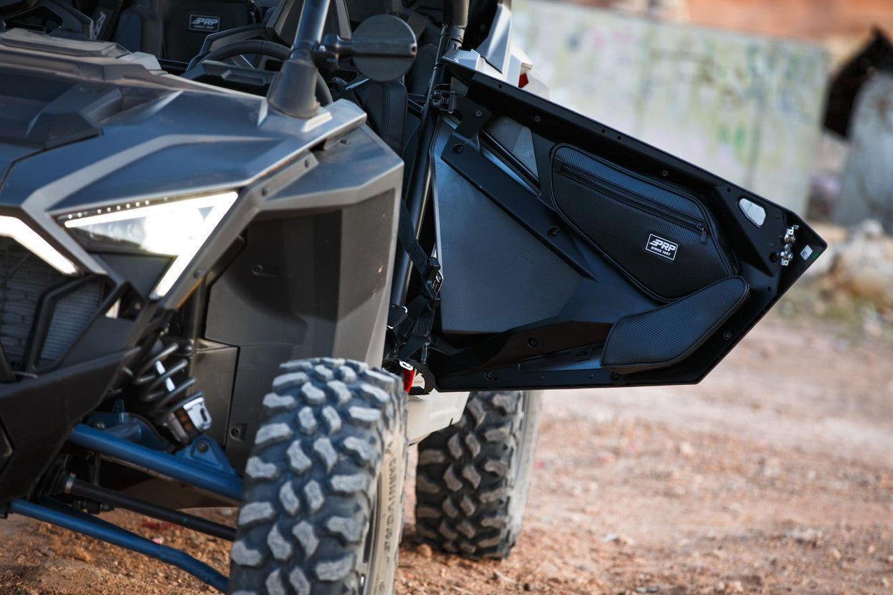 PRP Front Door Bags with Knee Pad for Polaris RZR PRO XP, PRO R, Turbo R (Pair)