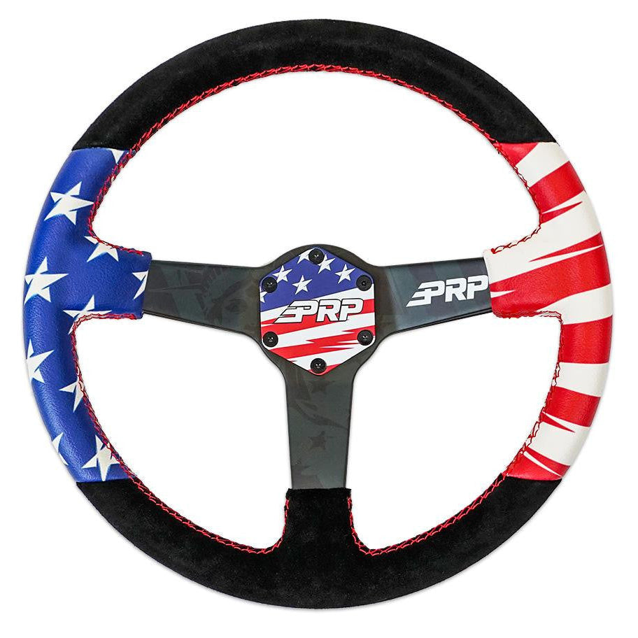 PRP Steering Wheel Center Cap (New Glory Stars and Stripes) Front View