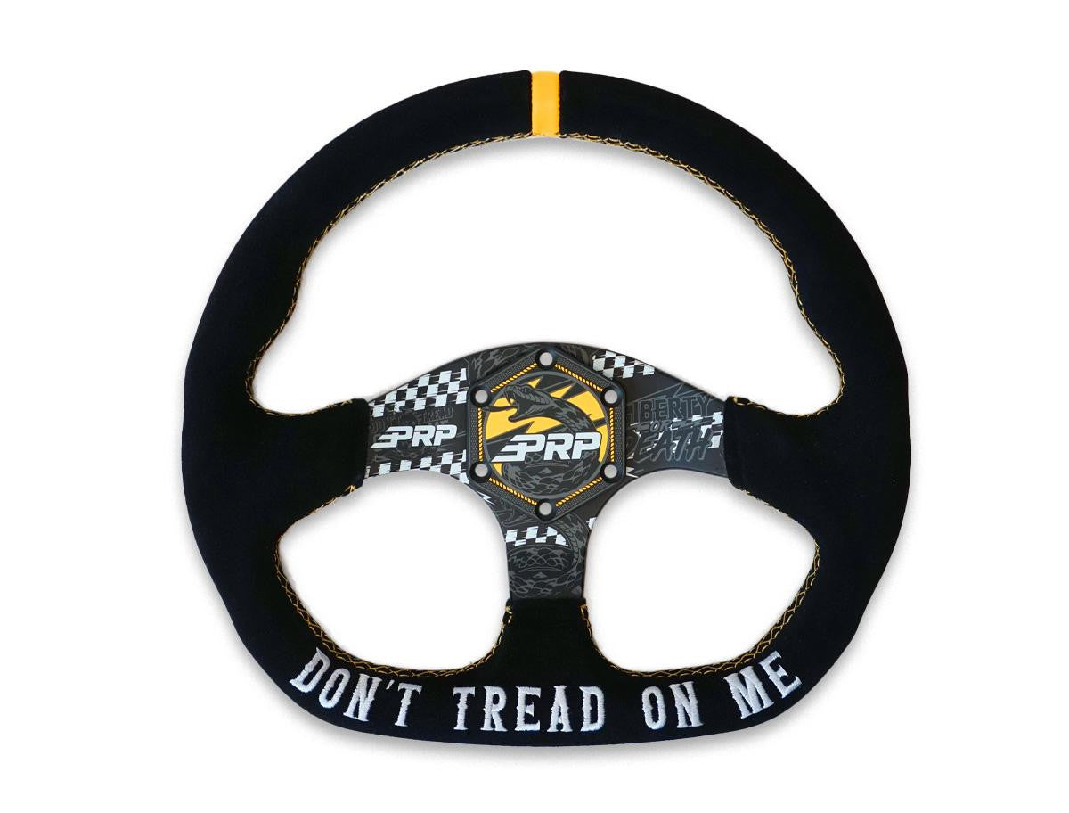 PRP Don’t Tread on Me Comp-R Suede Steering Wheel (D-Shaped)