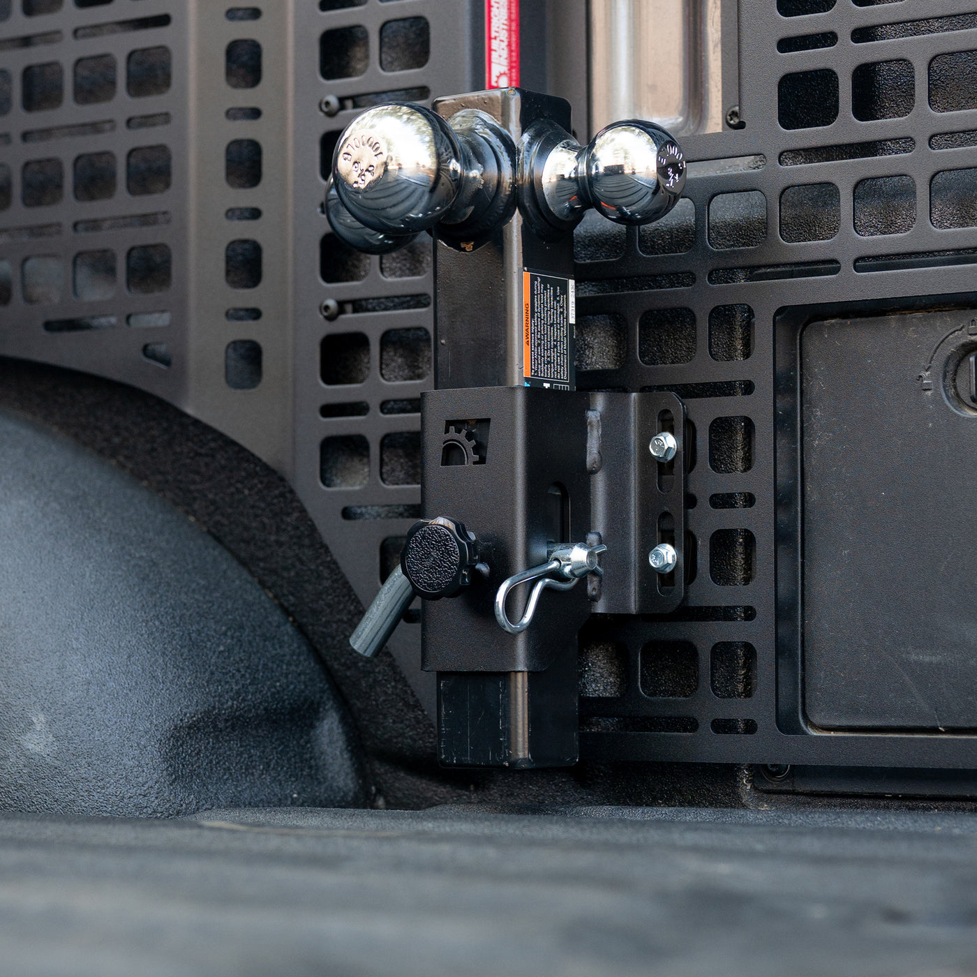 BUILTRIGHT | Hitch Holder - Trailer Hitch Mounting Bracket Front View