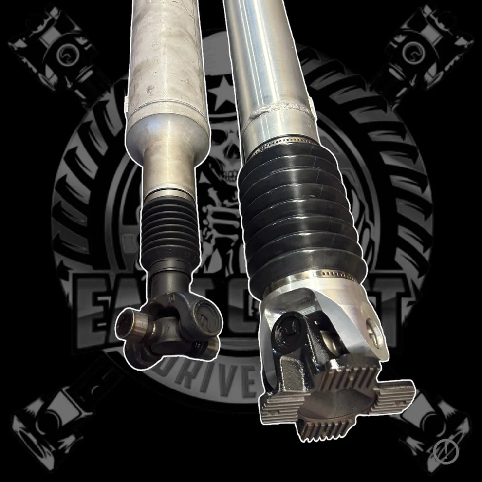 '21-24 Ram TRX Upgraded Aluminum Driveshaft - 1410 Series 1500+HP Close-up Display of Included Parts