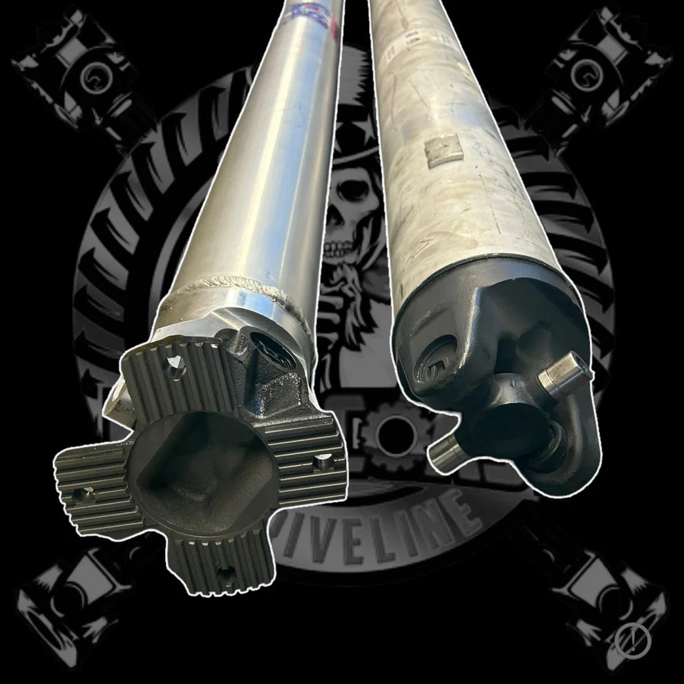 '21-24 Ram TRX Upgraded Aluminum Driveshaft - 1410 Series 1500+HP Close-up Display of Included Parts