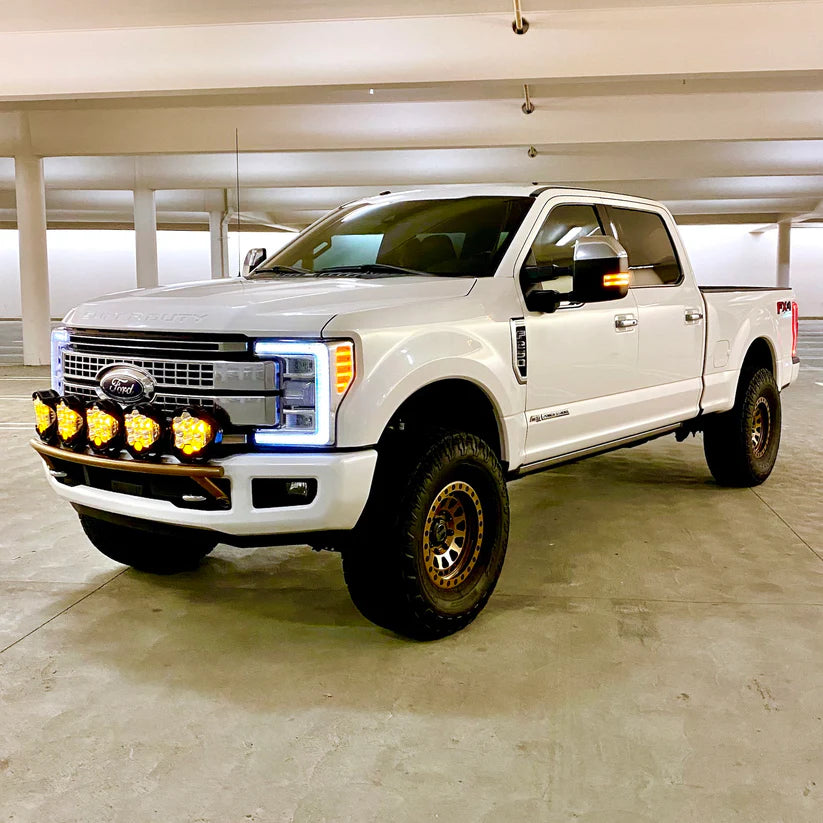 2017-2024 Ford Super Duty Light Mount "The Classic" Trophy Truck Style for 5 Round Lights Front View