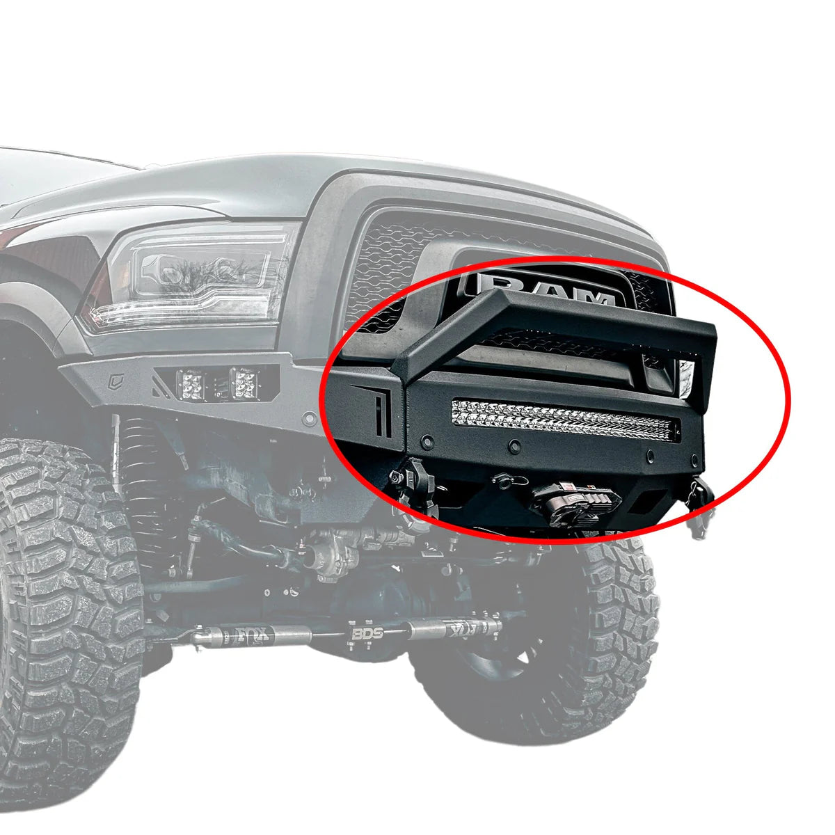 Brush Guard Light Mount Add-On Option (STINGER) Front View