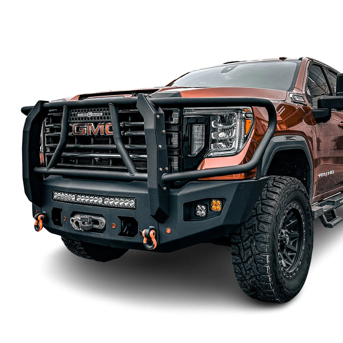 2020-2023 GMC SIERRA 2500/3500 ATTITUDE FRONT WINCH BUMPER W/ GUARD Front View