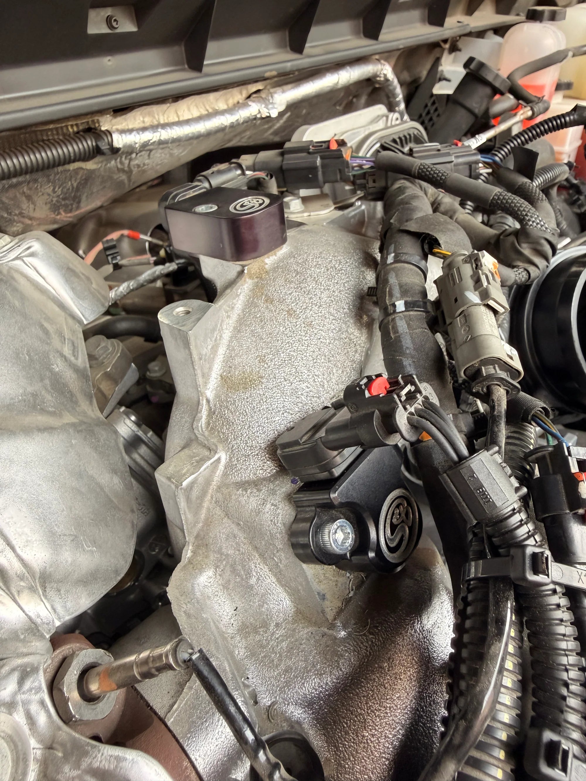 Lower MAP Sensor Spacer Kit for 2024-2025 Chevy Silverado / GMC Sierra Duramax L5P 6.6L Front View