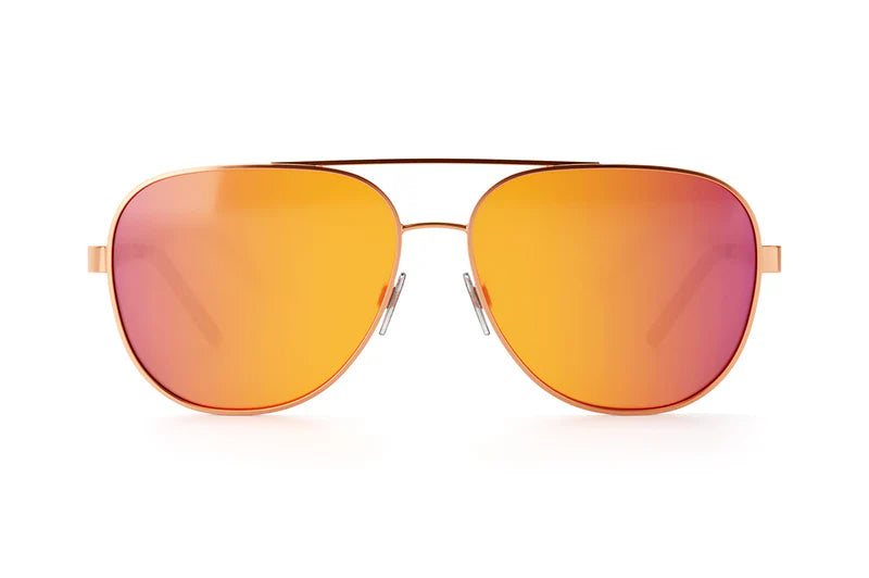Incline Sunglasses: Rose Gold Front View
