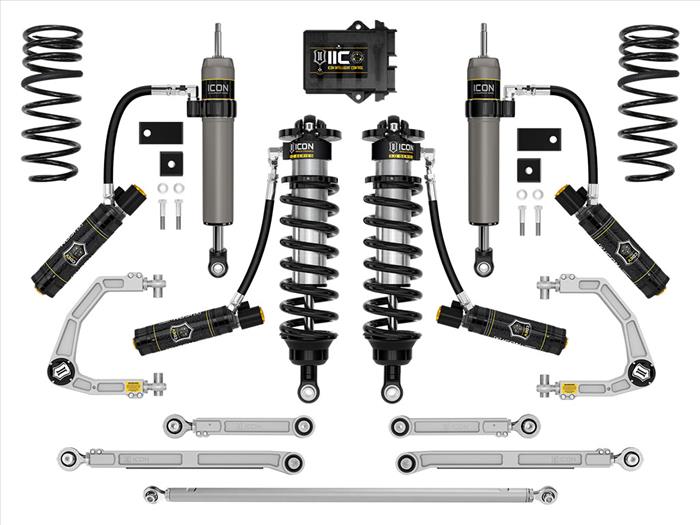 ICON 2023+ Toyota Sequoia, 3-4.25" Lift, Stage 3 3.0 Suspension System, Billet, TRD Front View