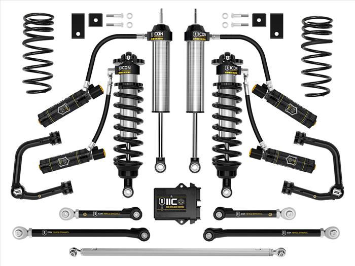 ICON 2023+ Toyota Sequoia, 3-4.25" Lift, Stage 4 3.0 Suspension System, Tubular, TRD Front View