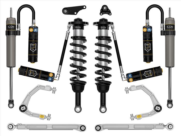 ICON 2024 Toyota Tacoma 1.25-3" Lift, Stage 9 Suspension System, Billet Front View
