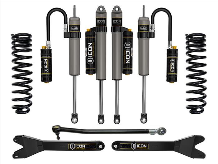 ICON 2023-2025 Ford F-250/F-350 Super Duty 4WD, Diesel, 2.5" Lift, Stage 4 Suspension System w/ Radius Arms