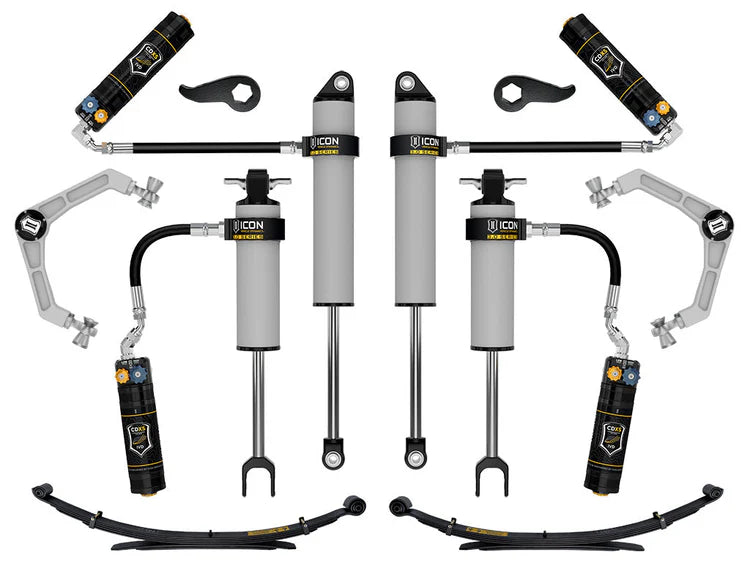 ICON 2020-2026 Chevrolet Silverado/GMC Sierra 2500/3500 HD, 2-3.5" Lift, Stage 2 3.0 Suspension System, Billet, w/ Leaf Packs