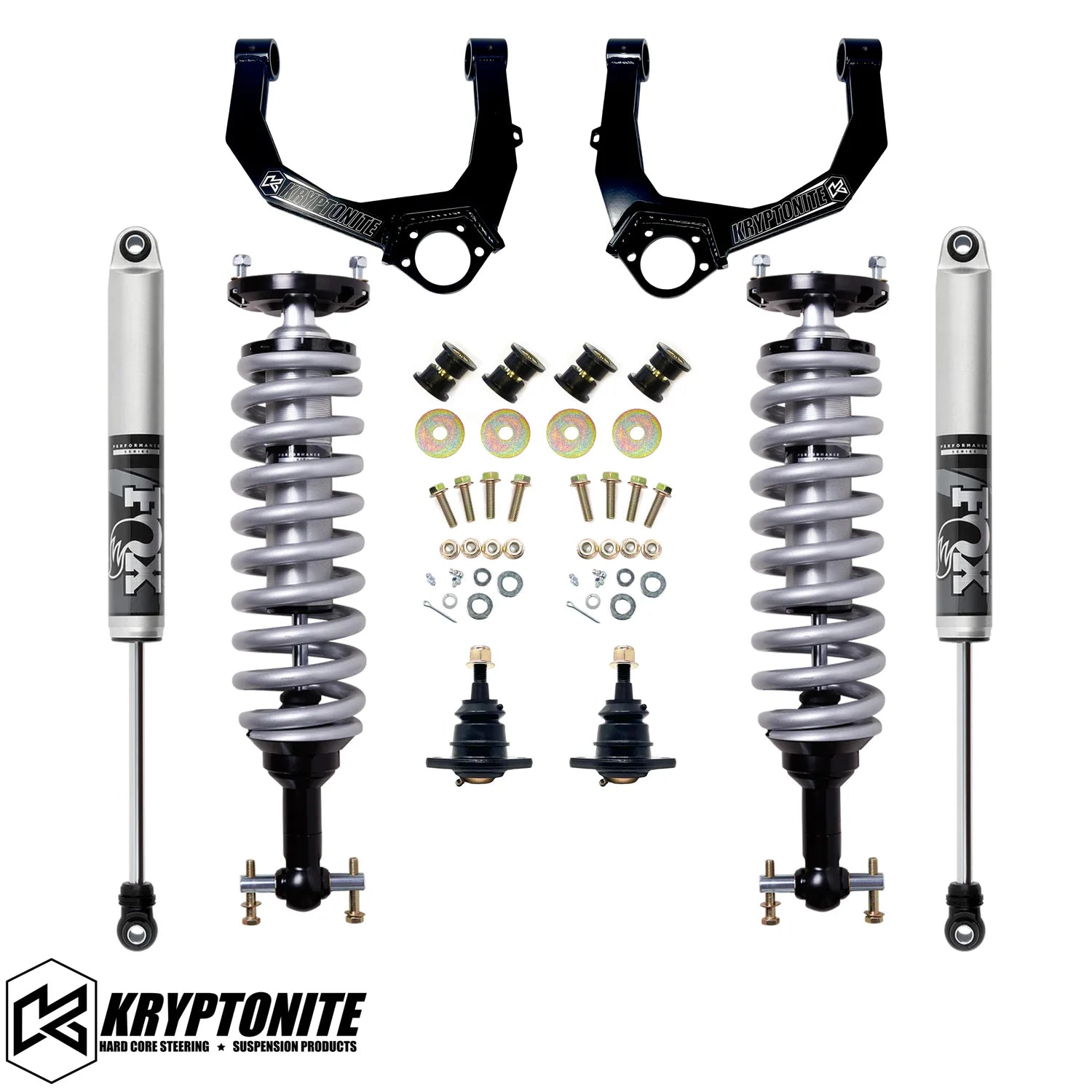 KRYPTONITE STAGE 3 LEVELING KIT WITH FOX 2.5 SHOCKS 1/2 TON 6 LUG 2019+