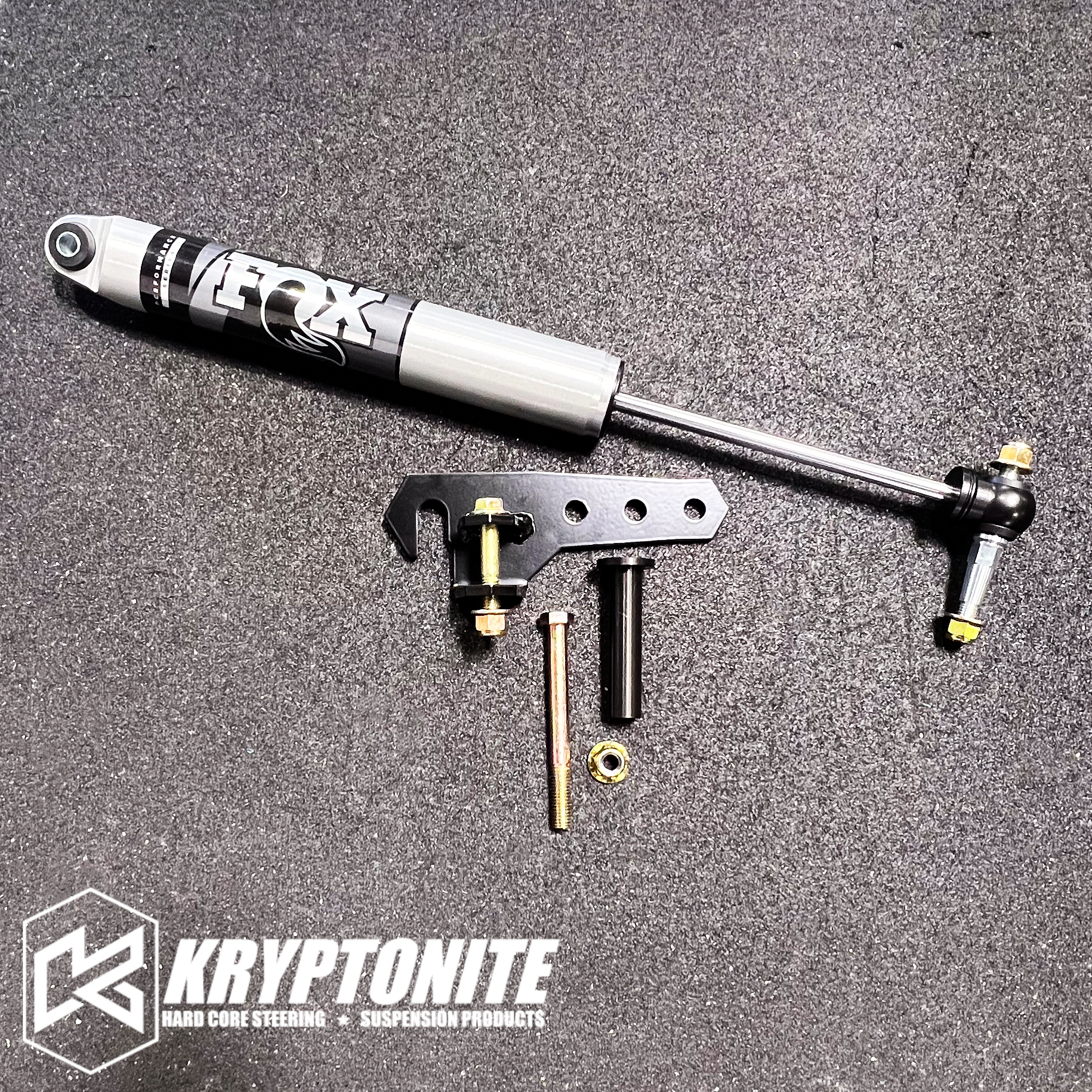 KRYPTONITE BOLT ON FOX STEERING STABILIZER BRACKET 2015-2025 Front View