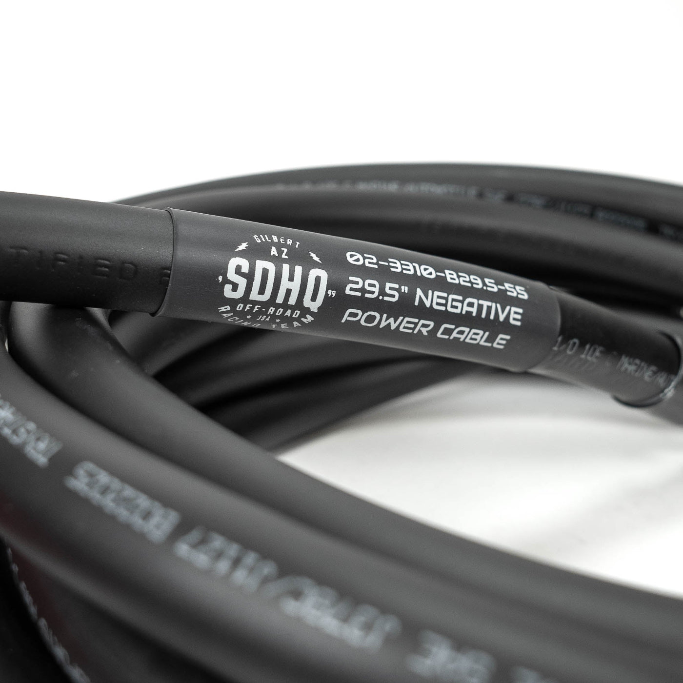 SDHQ Built 2024+ LC250 1/0 Cable Kit for SDHQ Built Power Solution Kit display of included wiring - close-up