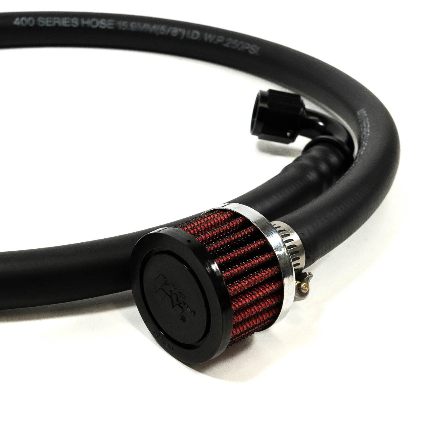 '08-21 Lexus LX570 SDHQ Built Secondary Air Pump Intake Relocation Kit display of included part - close-up