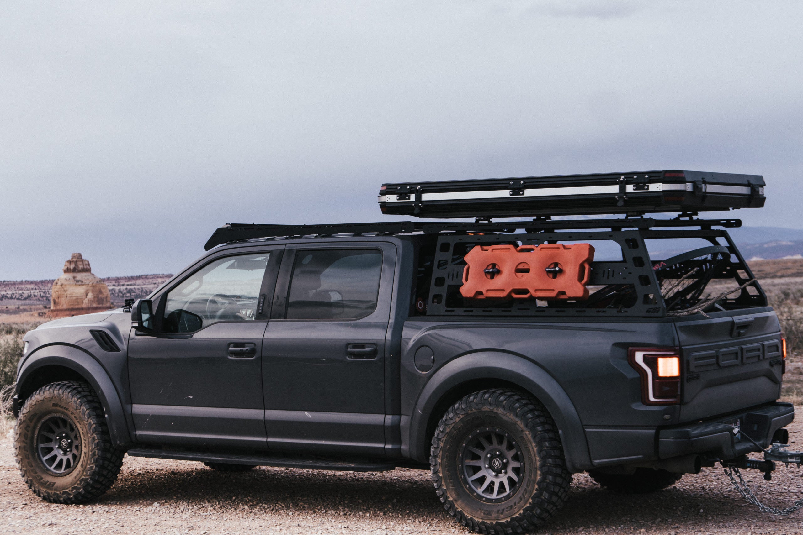 Ford Raptor Cab Height Bed Rack (5’6” bed length) | 2010-2022 Front View