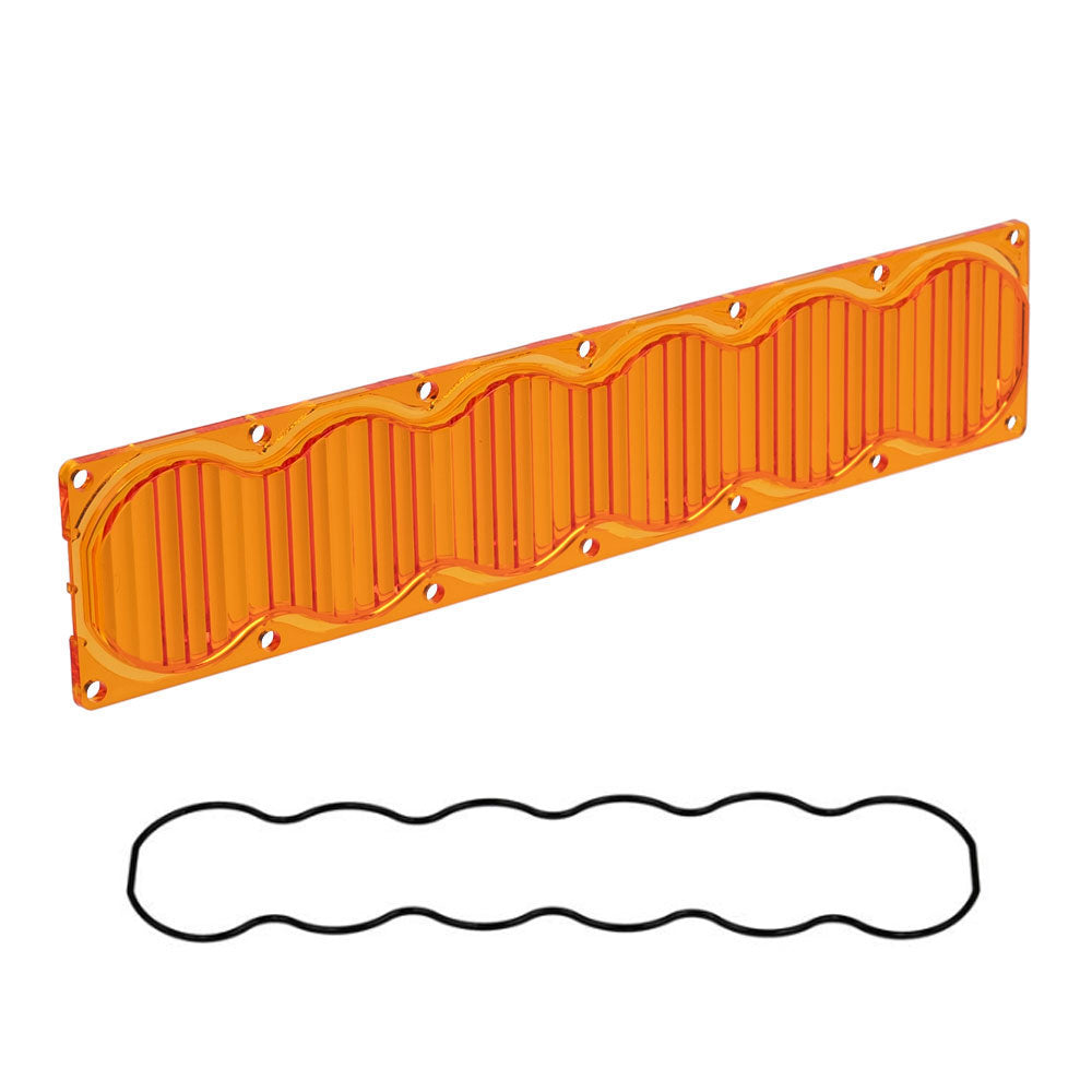 Baja Designs Factory Amber Replacement Lens Kit OnX6 Wide Cornering Display of Included Parts