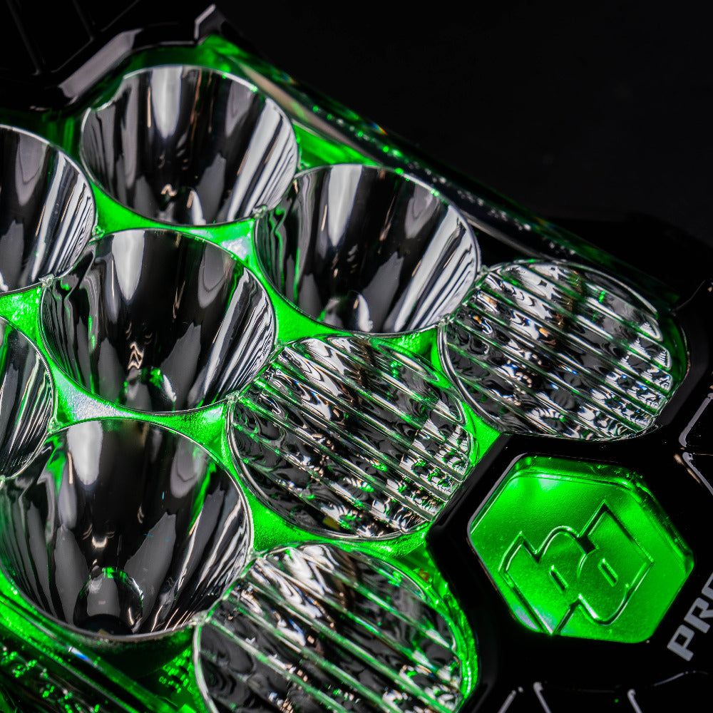 LP4 Pro, Pair Driving/Combo LED, Green Backlight Baja Designs Close-up Display