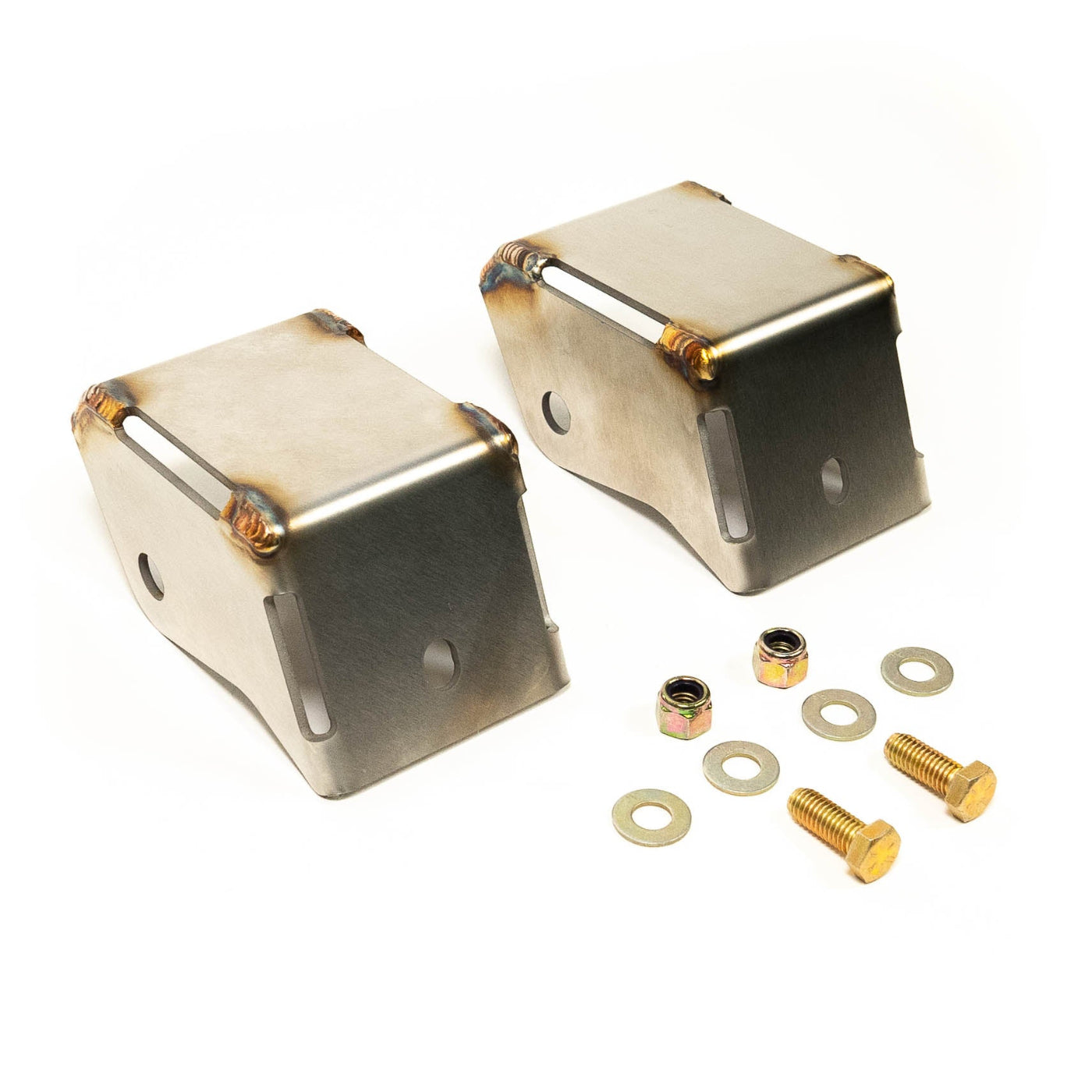 2025 Ram 1500 RHO SDHQ Built Rear Shock Guards display of included parts and hardware