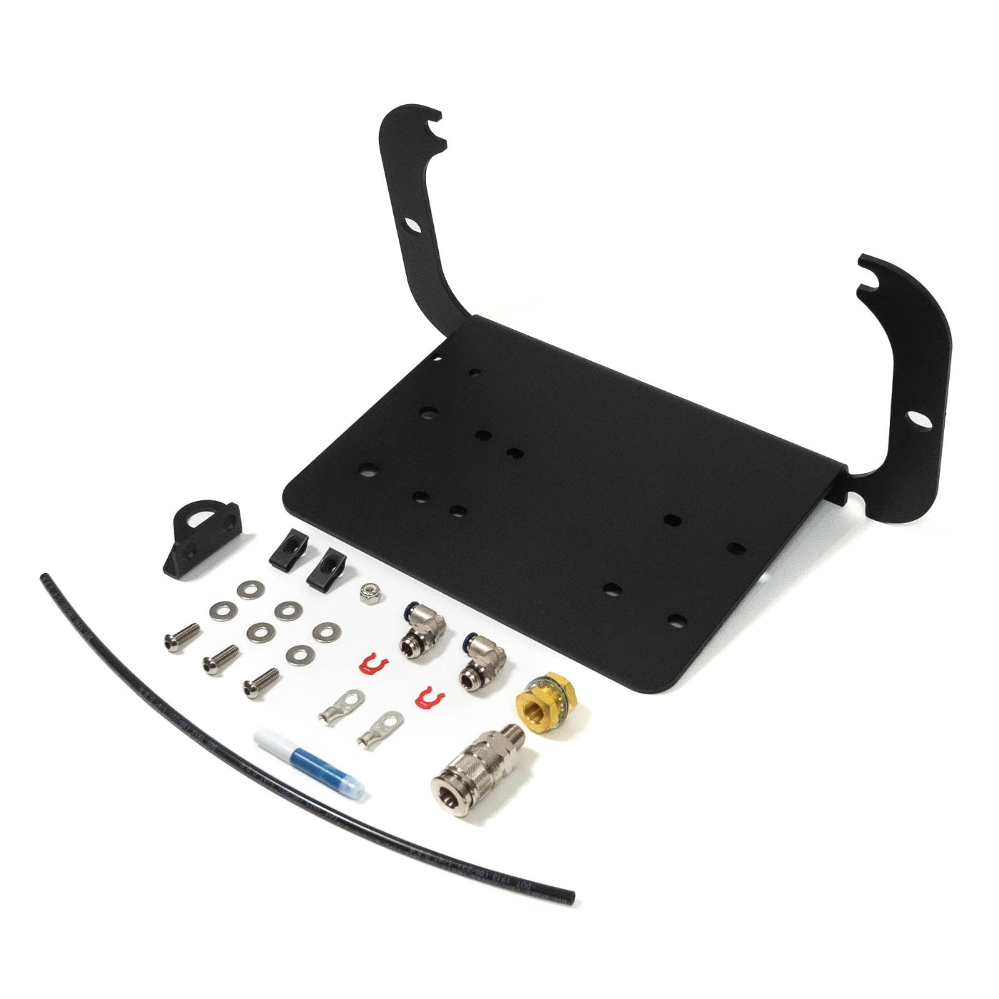 '13-18 Ram 1500 SDHQ Built ARB Air Compressor Mount display of included parts and hardware