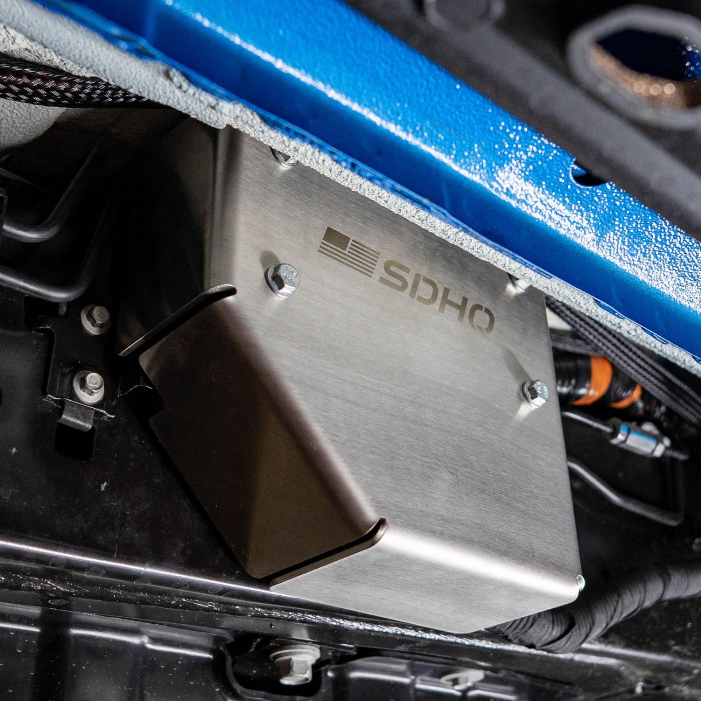 SDHQ Built 2024+ Ranger Raptor Active Suspension Module Guard installed
