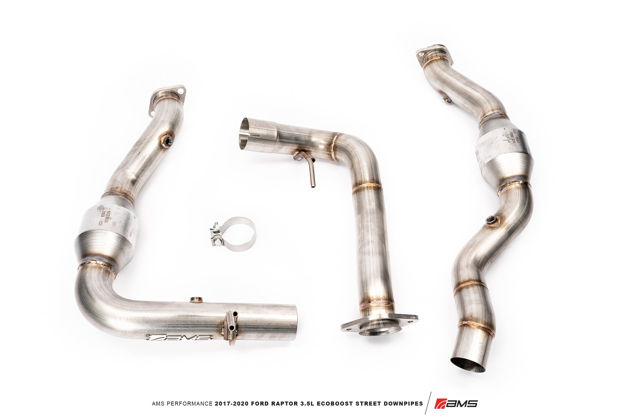 '17-20 Ford Raptor 3.5L Ecoboost Street Downpipes AMS parts