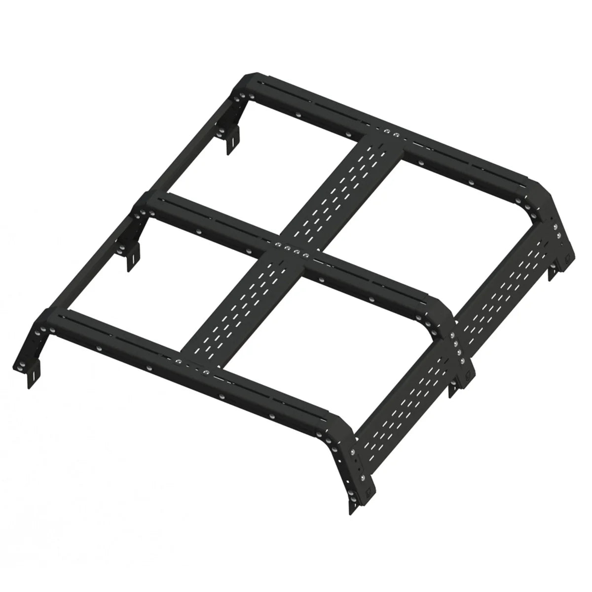 18" UNIVERSAL THORAX OVERLAND BED RACK SYSTEM (ANY TRUCK) Front View