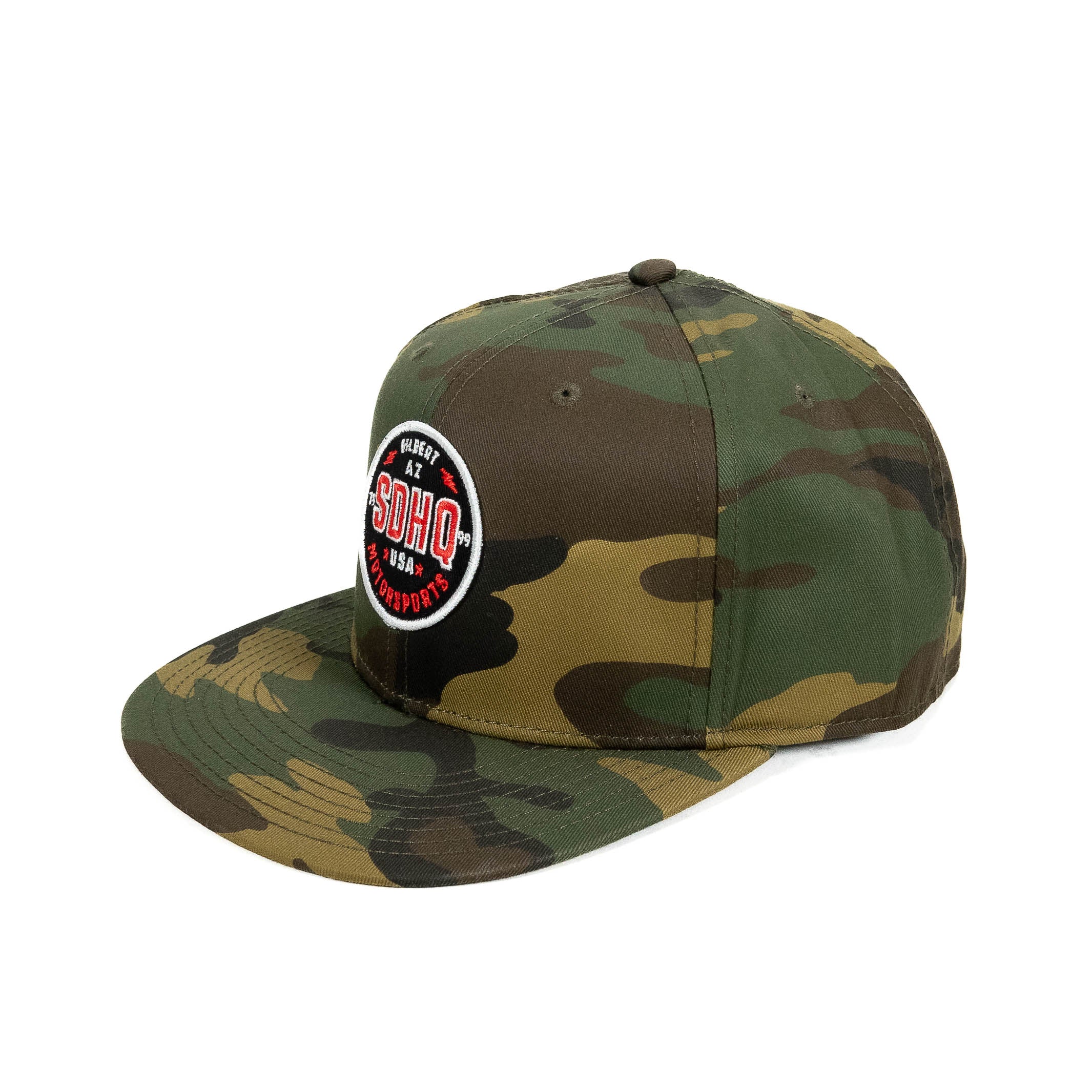 SDHQ Motorsports Camo Snapback Hat