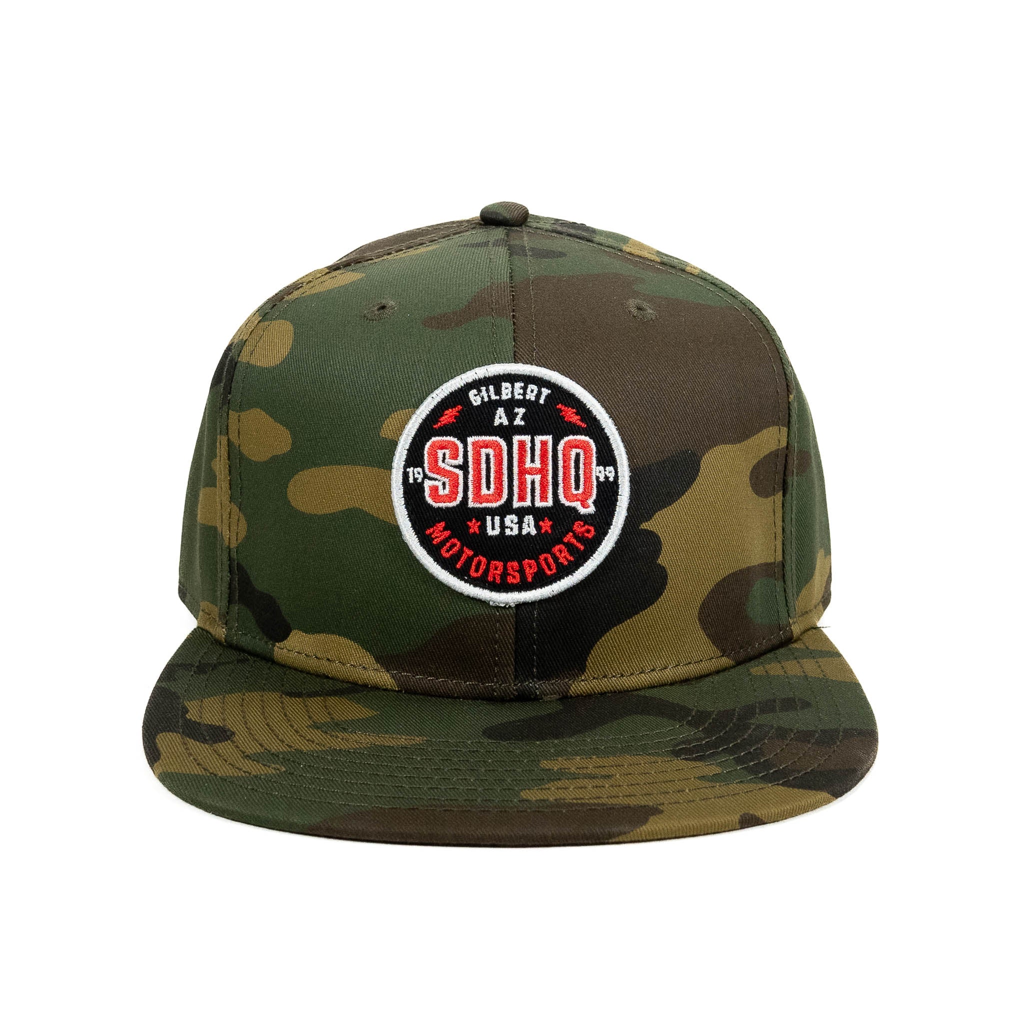 SDHQ Motorsports Camo Snapback Hat