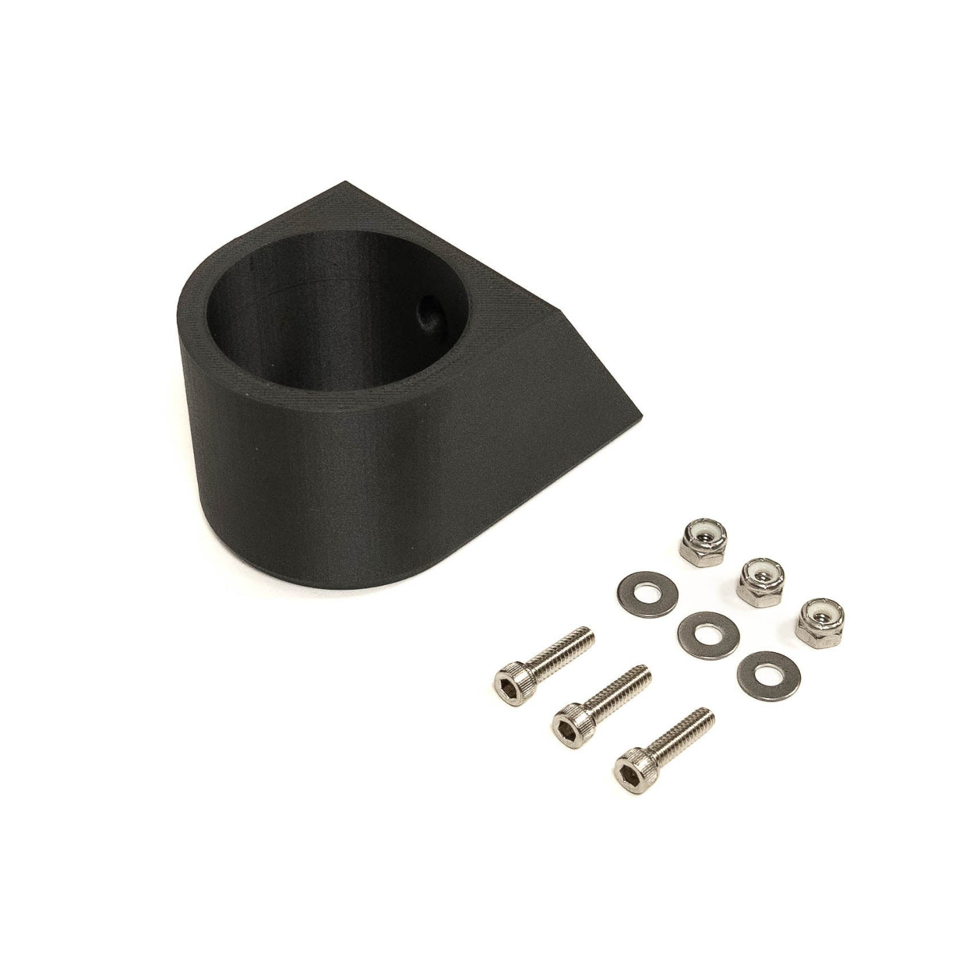 SDHQ Built Angled Gauge Mount display of included parts and hardware