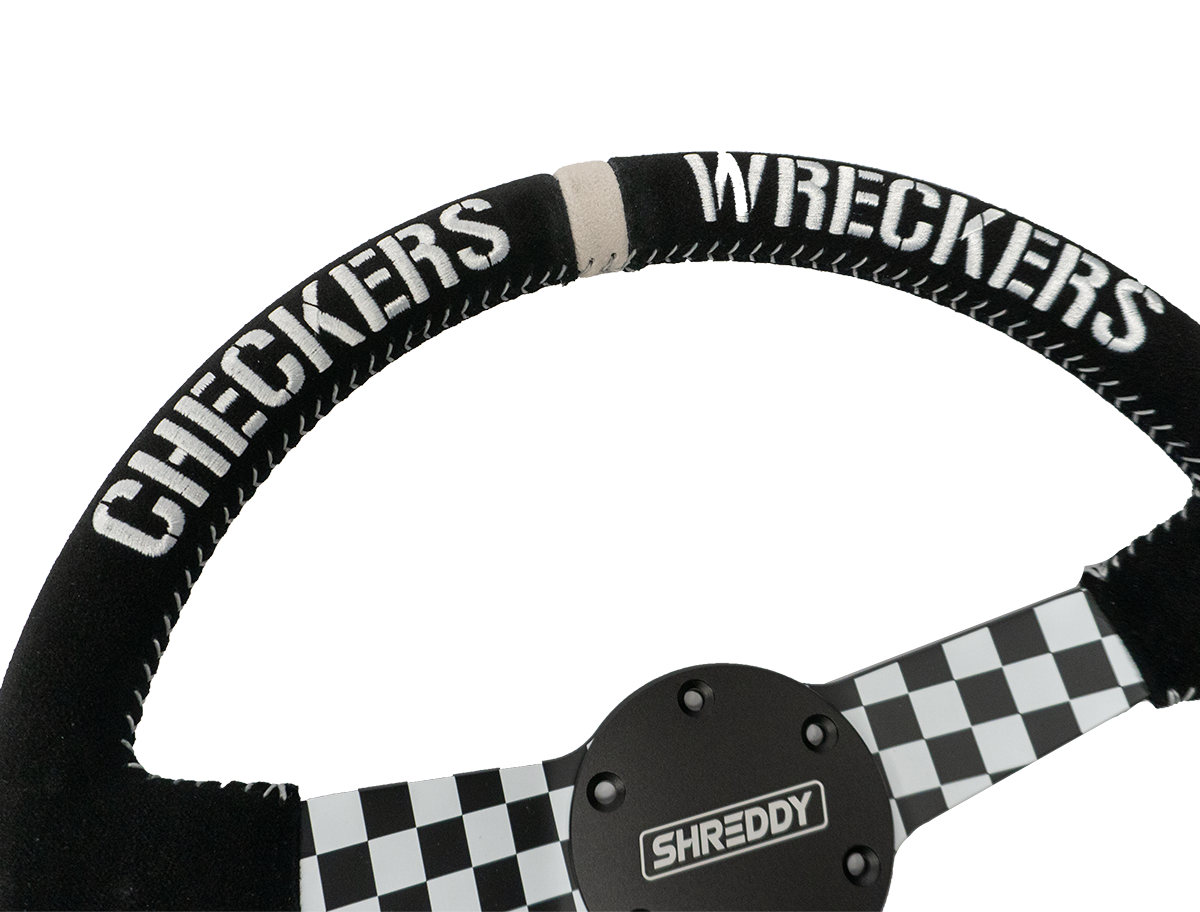 PRP X Shreddy Checkered Steering Wheel, Deep Dish