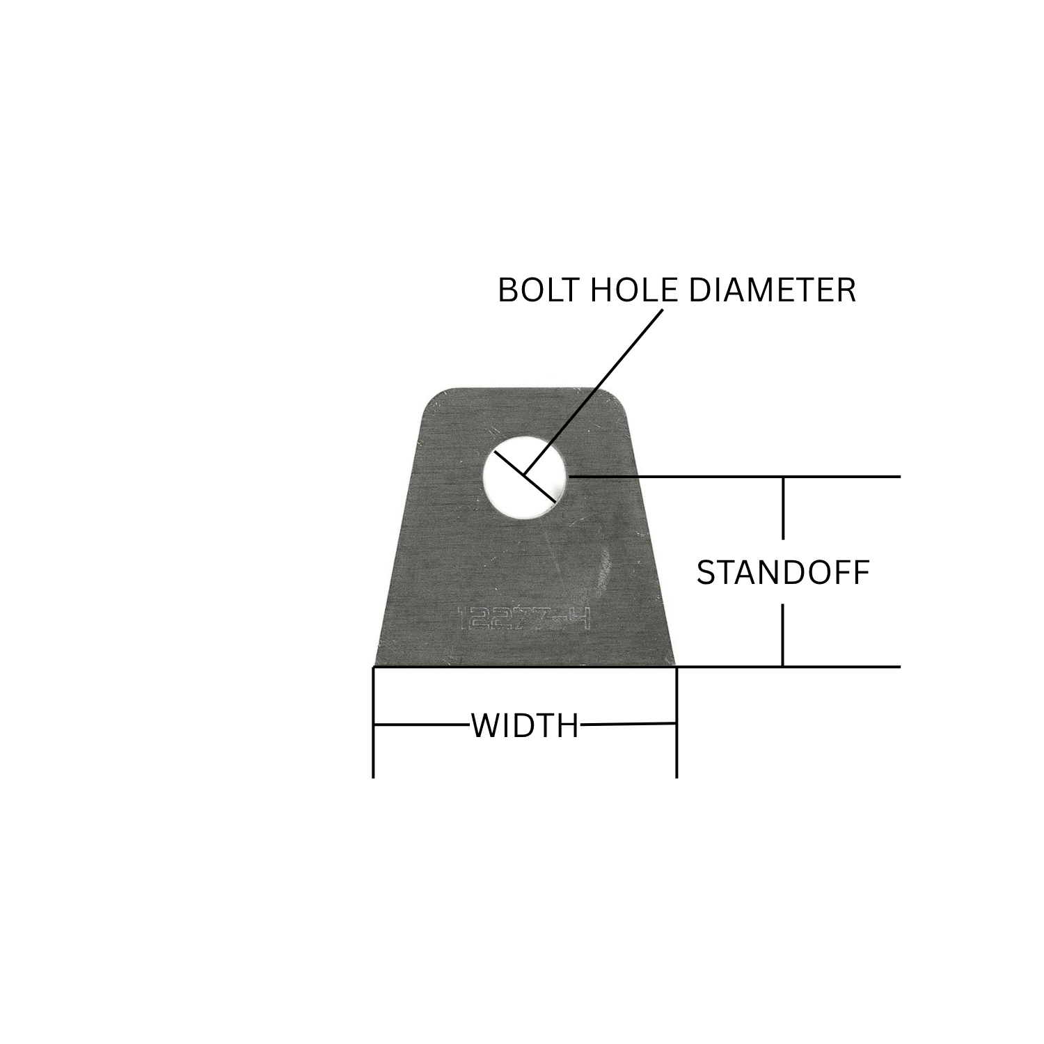 SDHQ Built Chassis Tab | 1/4" Thick, 1/2" Bolt Hole