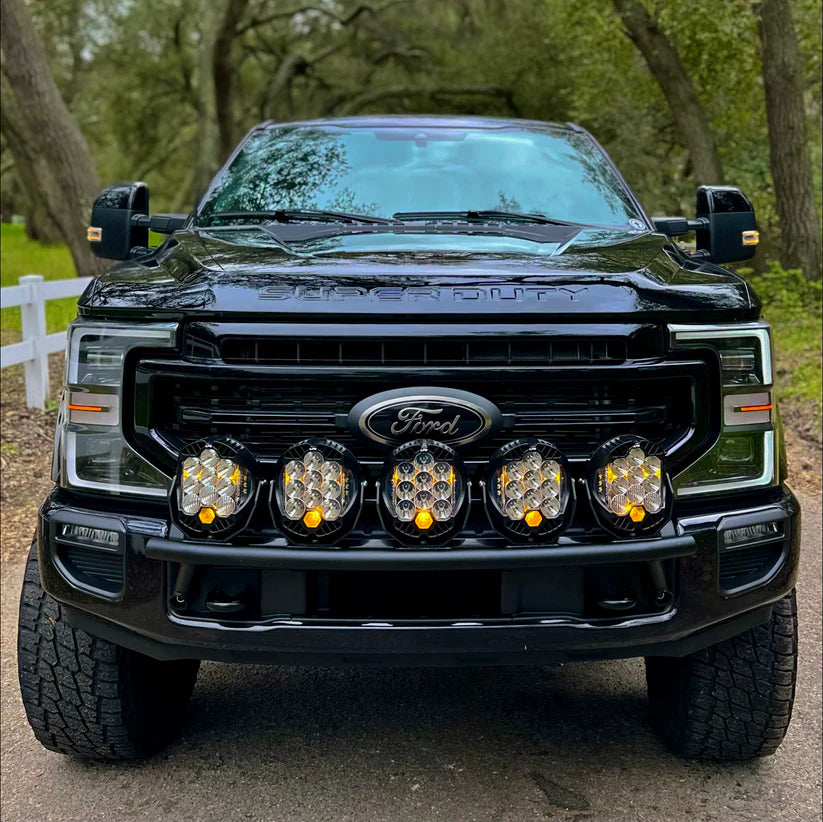 2017-2024 Ford Super Duty Light Mount "The Classic" Trophy Truck Style for 5 Round Lights Front View