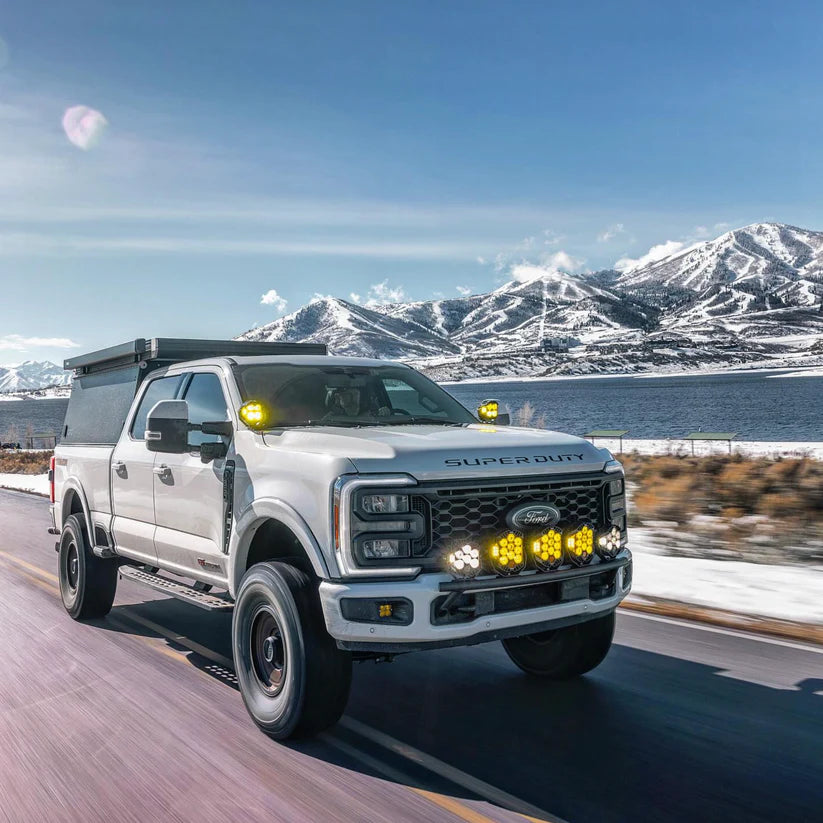 2017-2024 Ford Super Duty Light Mount "The Classic" Trophy Truck Style for 5 Round Lights Front View