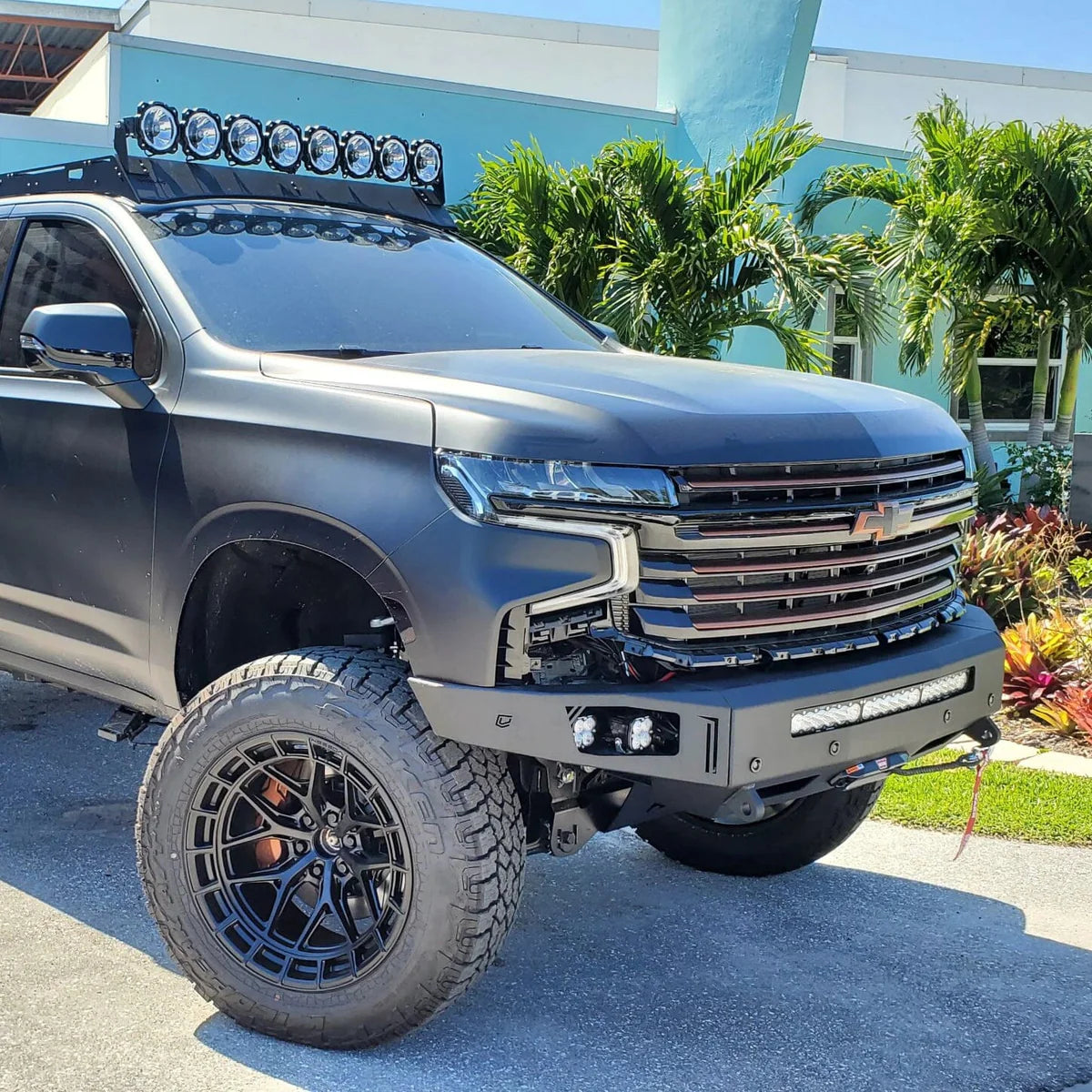 2021-2024 CHEVY TAHOE / SUBURBAN OCTANE FRONT WINCH BUMPER Front View