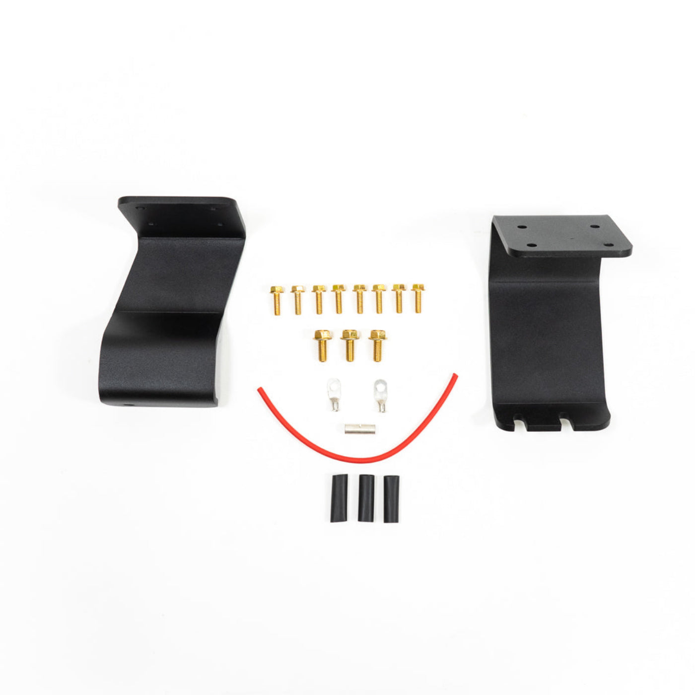 SDHQ Built '23-25 Sequoia ARB Twin Compressor Mounting Kit display of included parts and hardware