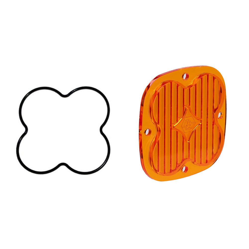 Baja Designs Factory Amber Replacement Lens Kit Squadron Wide Cornering Display of Included Parts