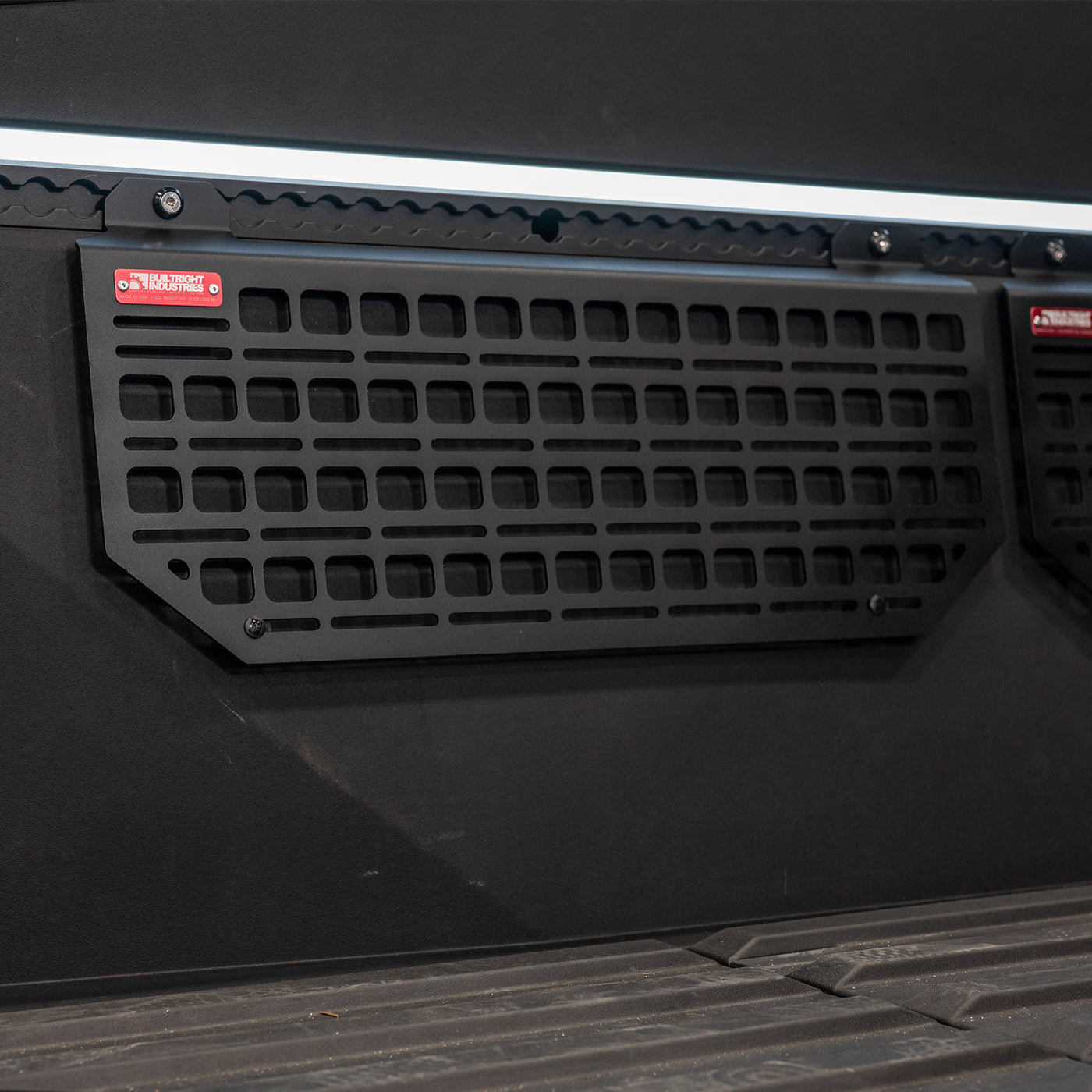 Bedside Rack MOLLE System | Tesla Cybertruck (2024+) Front View