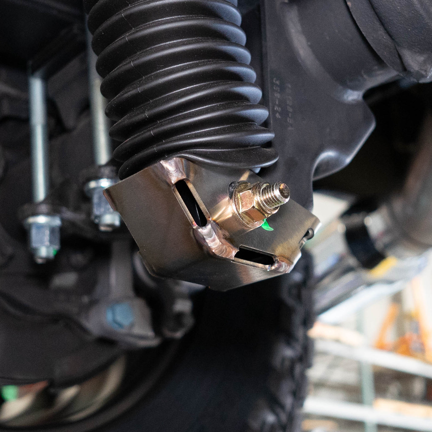 '17-25 Ford Super Duty SDHQ Built Rear Shock Guards installed
