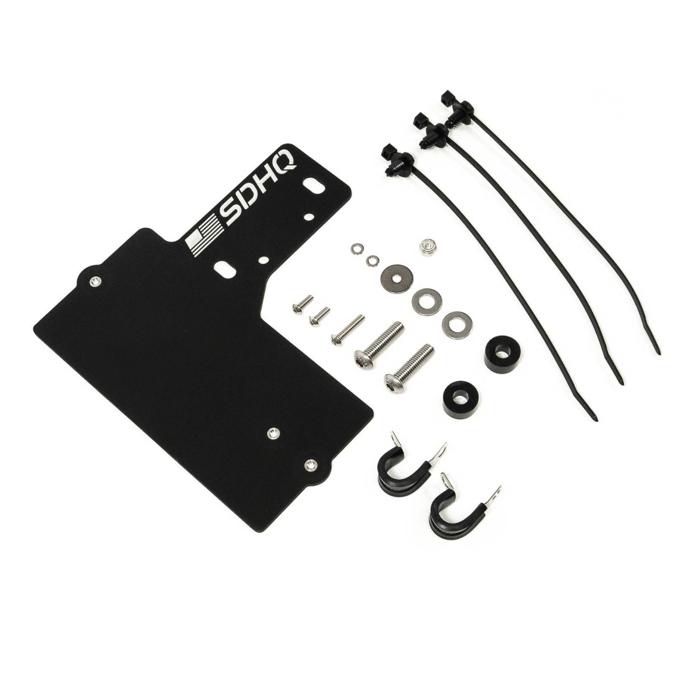 '16-23 Toyota Tacoma SDHQ Built Complete Overhead RCR-FORCE-12 Mounting Kit Display of included power module mount parts and hardware