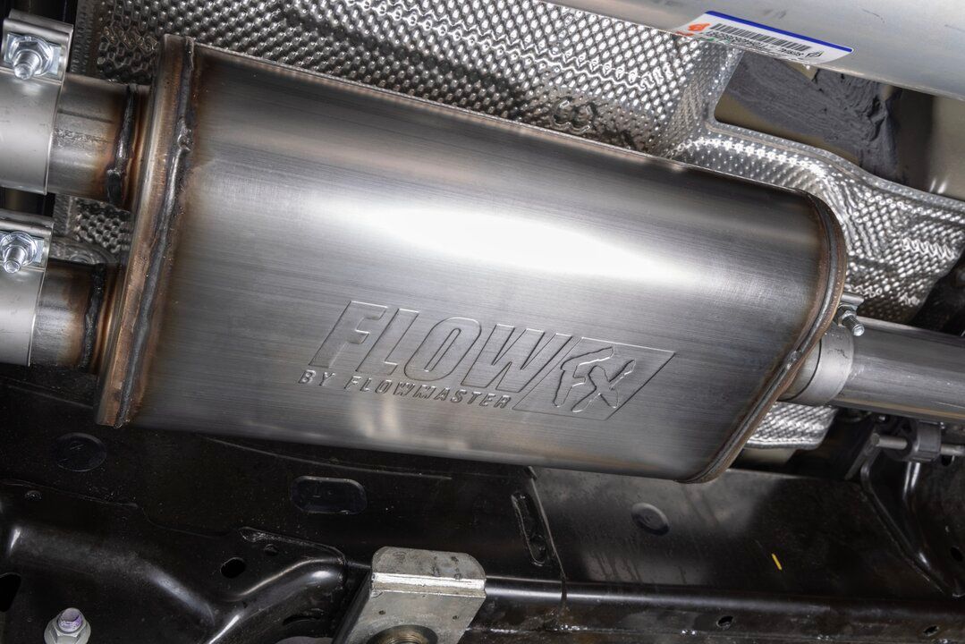 Flowmaster Flow FX Cat-back Exhaust System Close-up Display on Vehicle