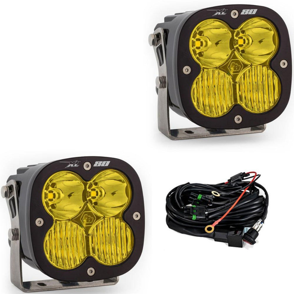 Baja Designs XL 80 LED Light Display of Included Parts