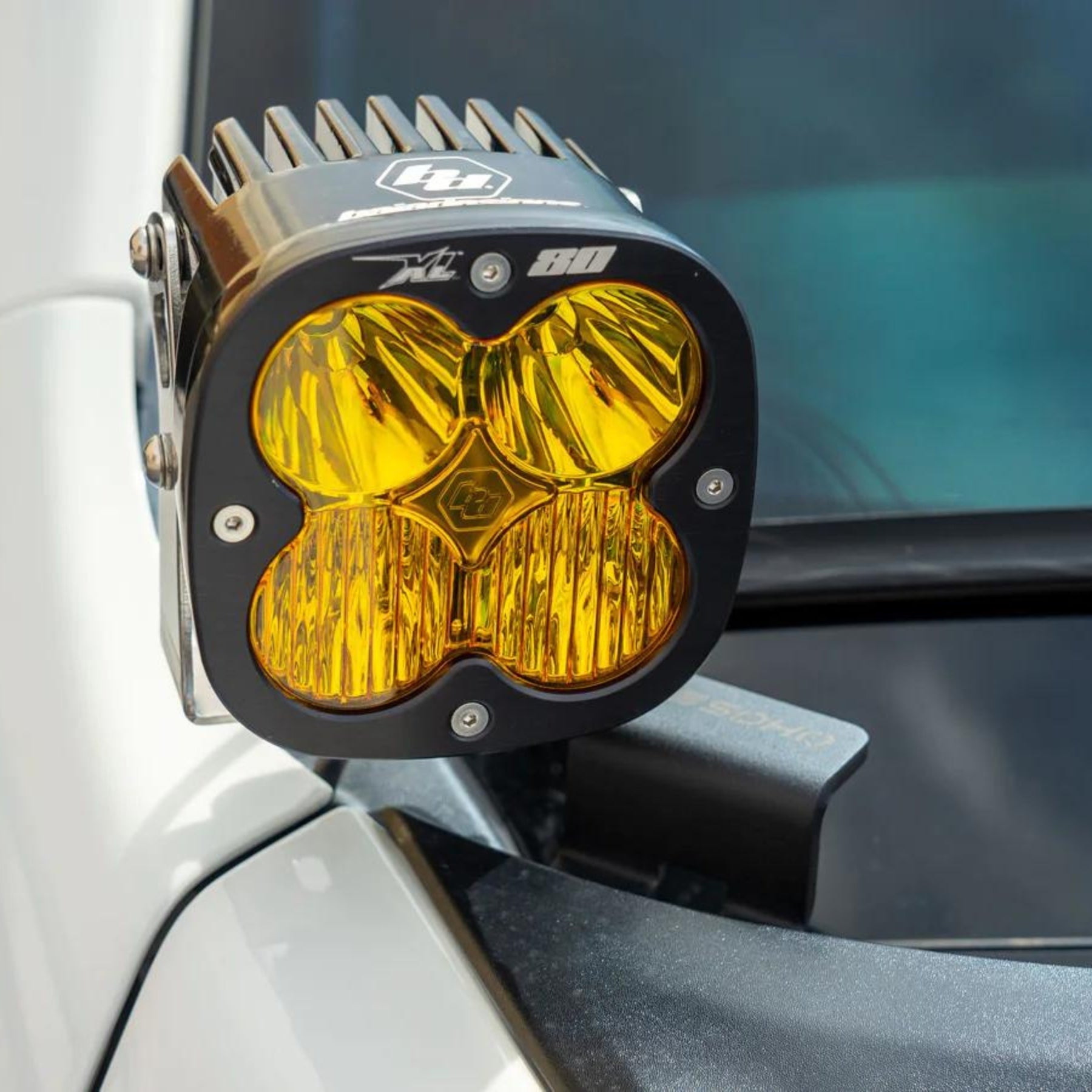Baja Designs XL 80 LED Light Close-up Display on Vehicle