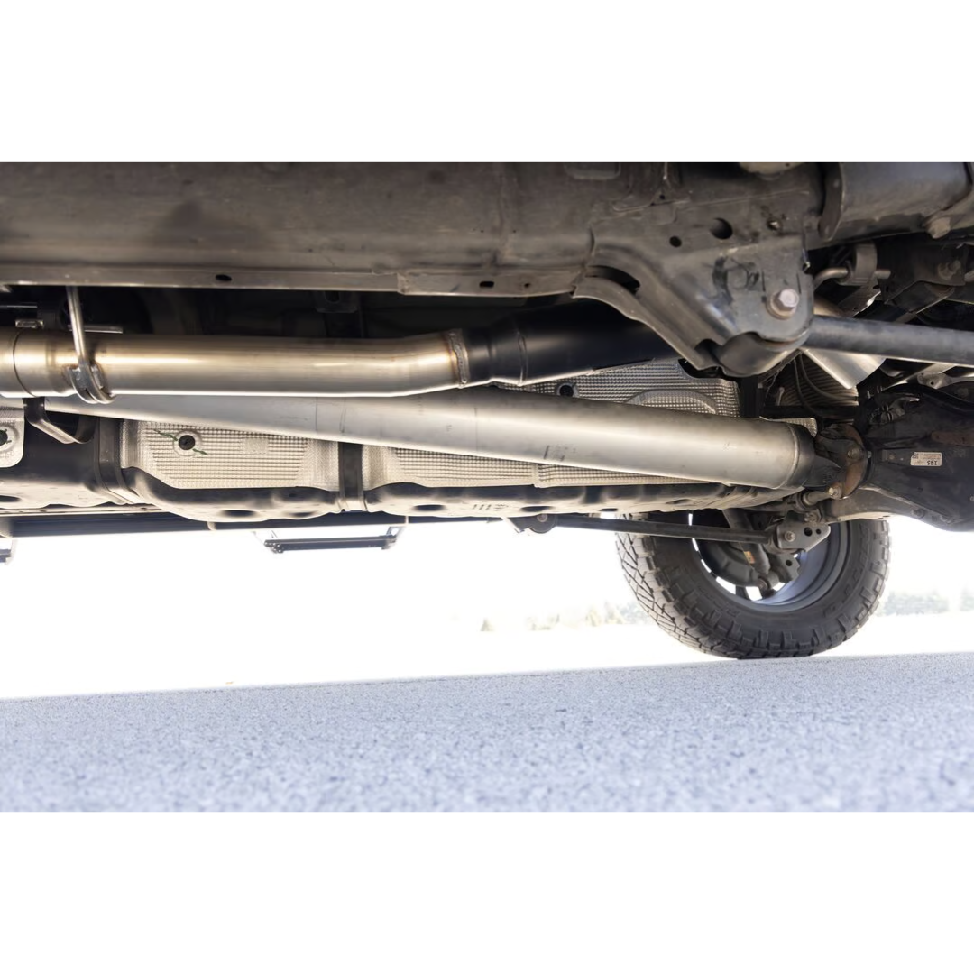 Flowmaster Outlaw Extreme Cat-Back Exhaust System Close-up Display on Vehicle