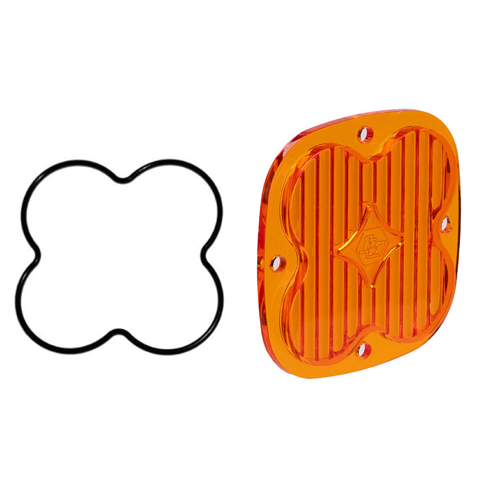 Baja Designs Factory Amber Replacement Lens Kit XL Wide Cornering Display of Included Parts