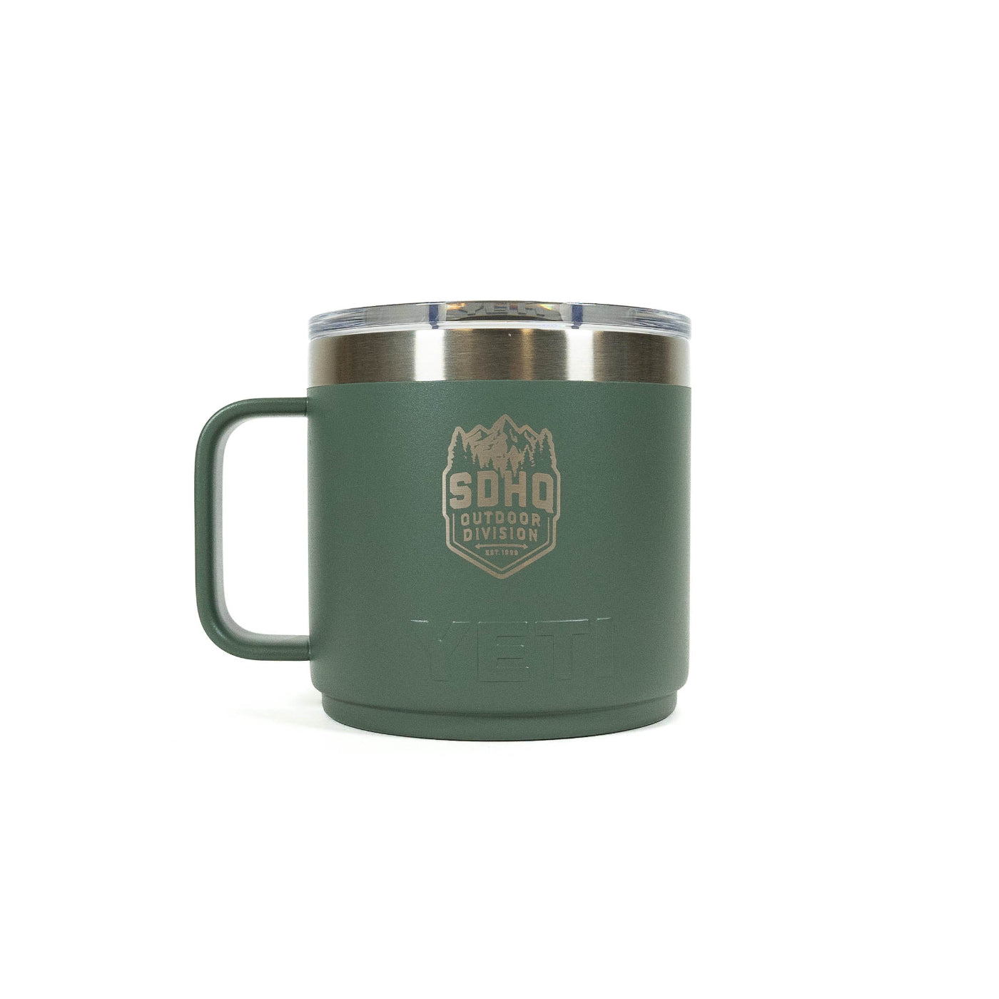 SDHQ Outdoor Division Yeti Rambler 14oz Stackable Mug w/ MagSlider Lid | Camp Green
