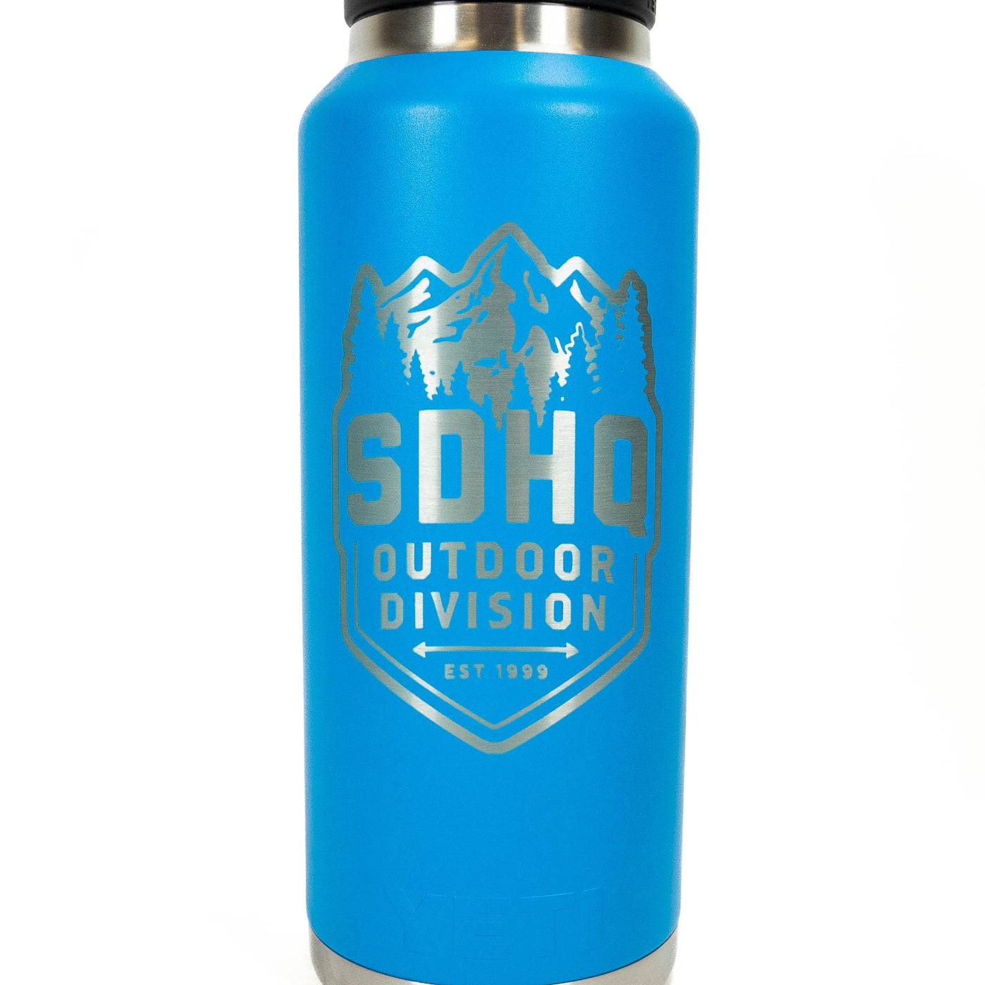 SDHQ Outdoor Division Yeti Rambler 46oz Water Bottle with Chug Cap | Big Wave Blue